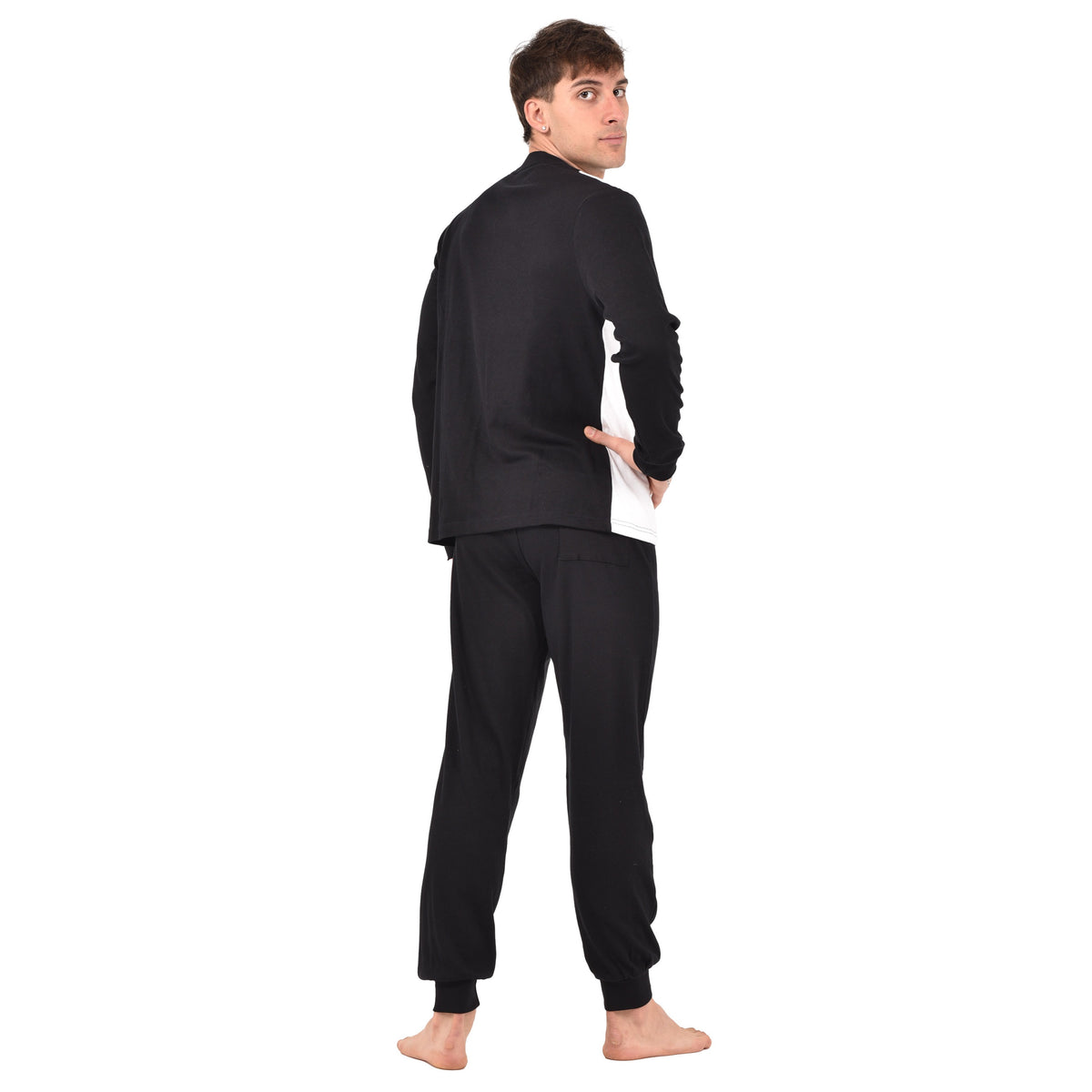 Pigiama uomo serafino Juventus in caldo cotone T10 1040