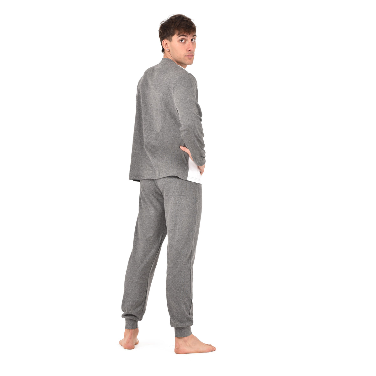 Pigiama uomo serafino Juventus in caldo cotone T10 1040