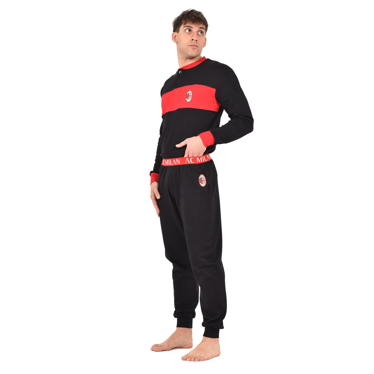 Pigiama uomo AC Milan in caldo cotone T10 1010