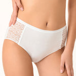 Slip midi donna Golden Lady O107 con pizzo in cotone organico