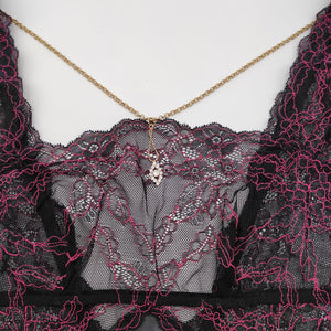 Sexy abito Obsessive sedusia chemise e thong con gioiello 