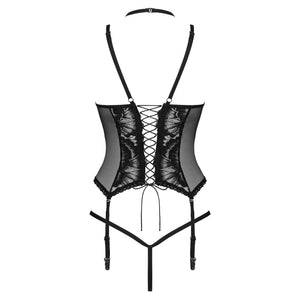 Corsetto ferretto sexy + reggicalze sganciabili + perizoma Obsessive Alessya