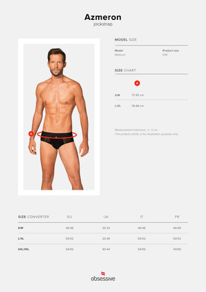 Intimo slip uomo sexy animalier Azmeron briefs black Obsessive