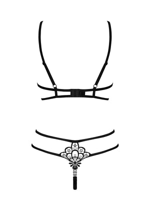 Reggiseno + perizoma intimo aperto sexy Obsessive Badossa 2 pezzi set
