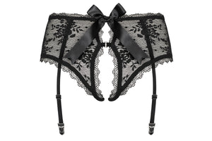 Sexy reggicalze cavallo e retro aperto Obsessive Behindy garter belt