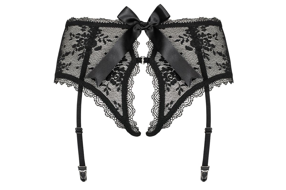 Sexy reggicalze cavallo e retro aperto Obsessive Behindy garter belt