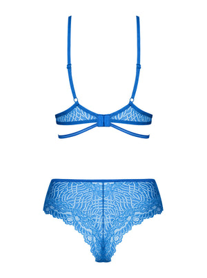 Sensuale set coordinato blu Obsessive Bluellia 2-pcs set 