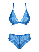 Sensuale set coordinato blu Obsessive Bluellia 2-pcs set 