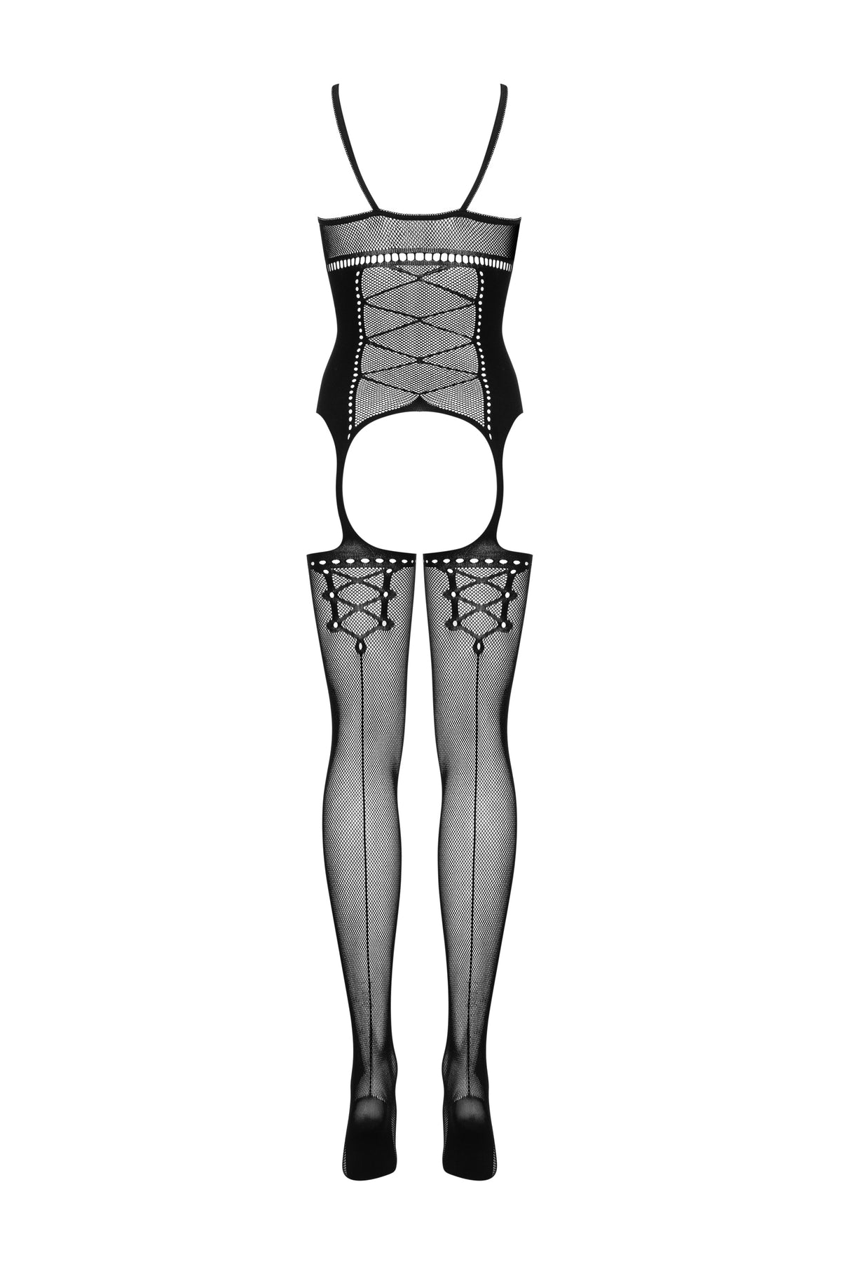 Bodystocking tutina sexy a rete Obsessive G314 cavallo aperto