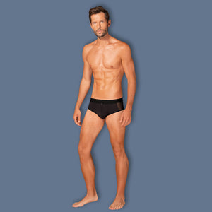 Slip uomo nero microfibra intimo sexy Boldero briefs Obsessive