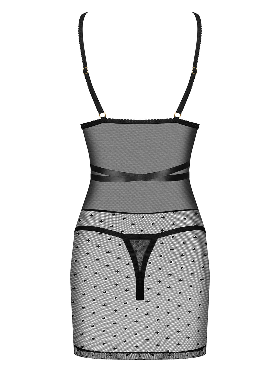 Sottoveste e perizoma Obsessive Bowessa chemise & thong raso