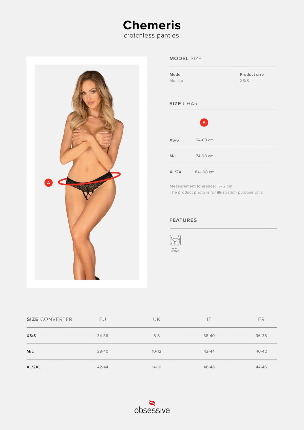 Sexy panties crotchless cavallo aperto Obsessive Chemeris 