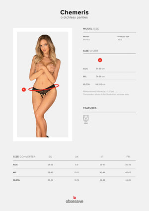 Sexy panties crotchless cavallo aperto Obsessive Chemeris 