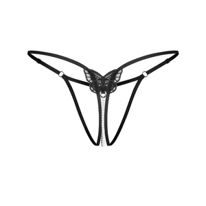 Perizoma cavallo aperto con perle Obsessive Issime crotchless thong