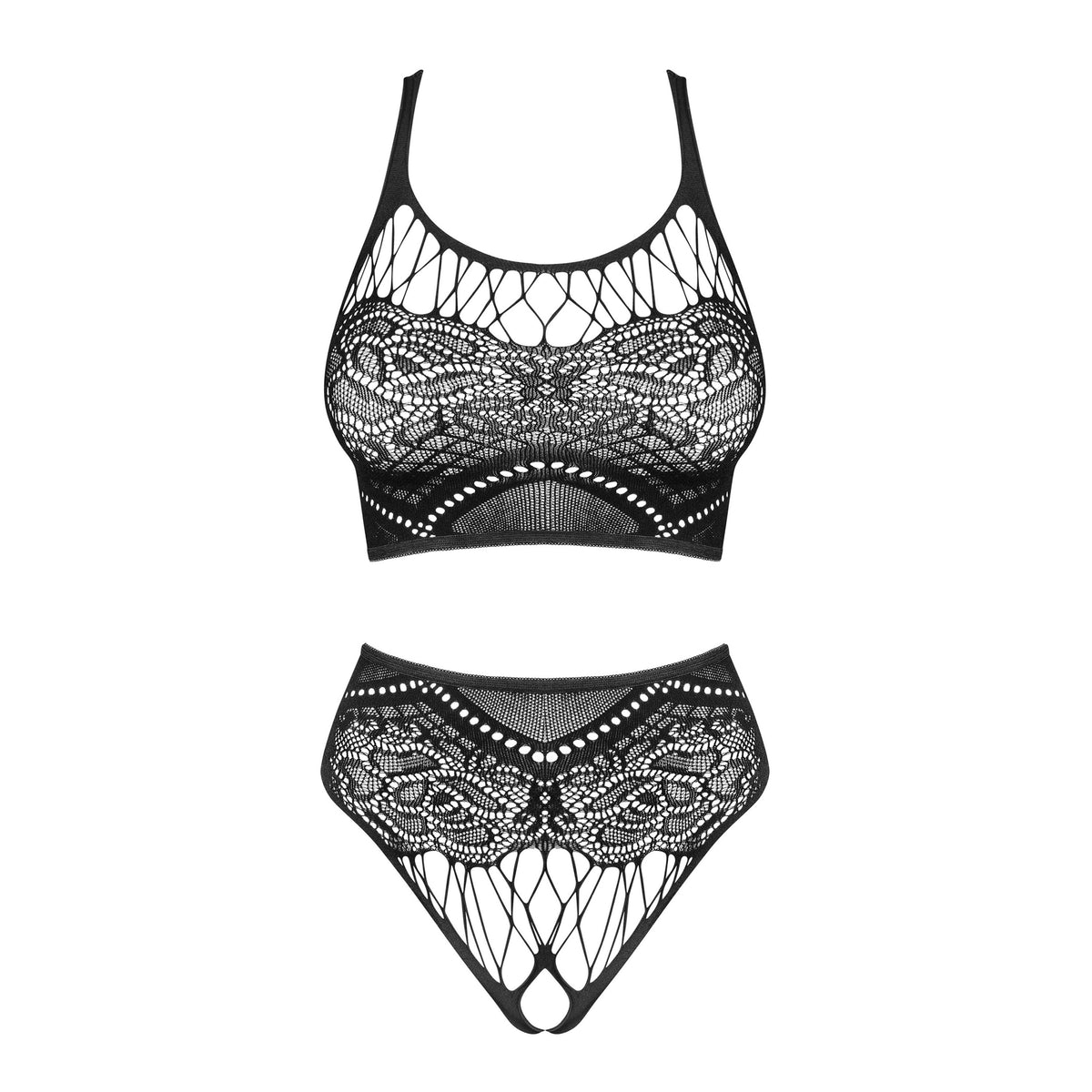 Completino sexy top + panties aperto Obsessive K103 - set 2 pezzi