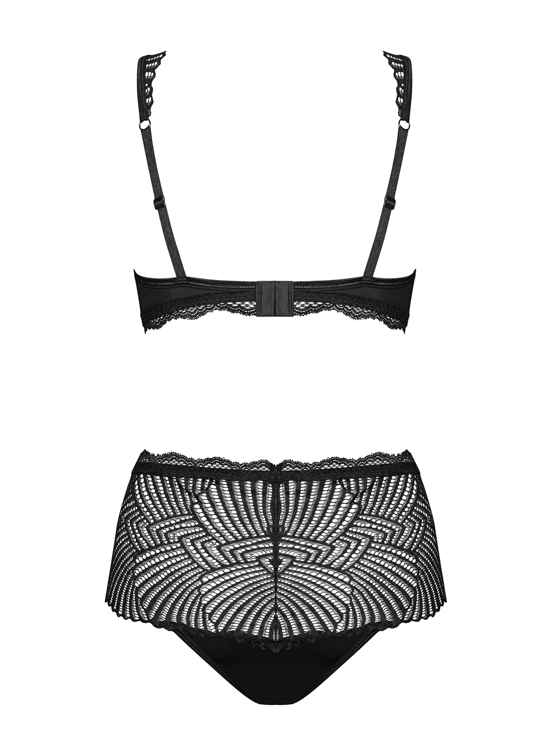 Coordinato reggiseno + slip vita alta pizzo Obsessive Klarita 2 pezzi