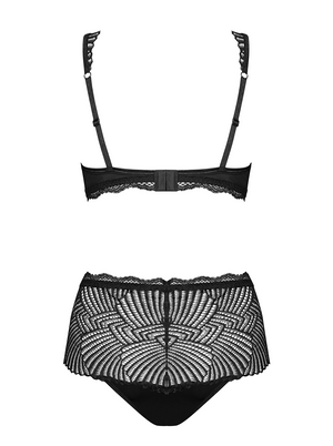 Coordinato reggiseno + slip vita alta pizzo Obsessive Klarita 2 pezzi