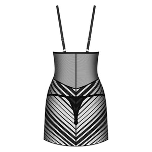 Chemise in tulle semitrasparente Obsessive Lune Bellis chemise & thong