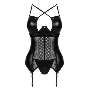 Coordinato sexy Corsetto con reggicalze + perizoma Obsessive Norides