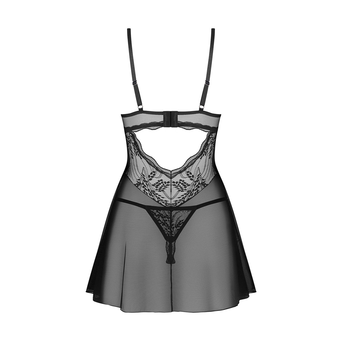 Babydoll e perizoma pizzo e tulle Obsessive perisia