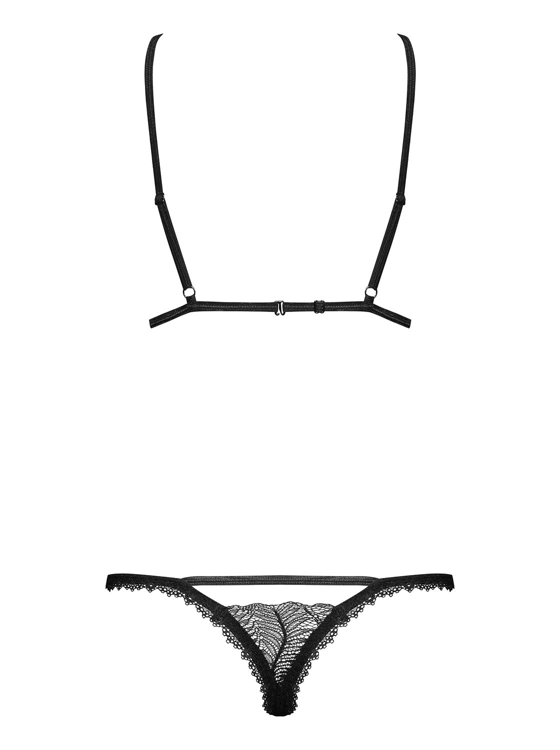 Intimo aperto lingerie Romanesa cupless set Obsessive