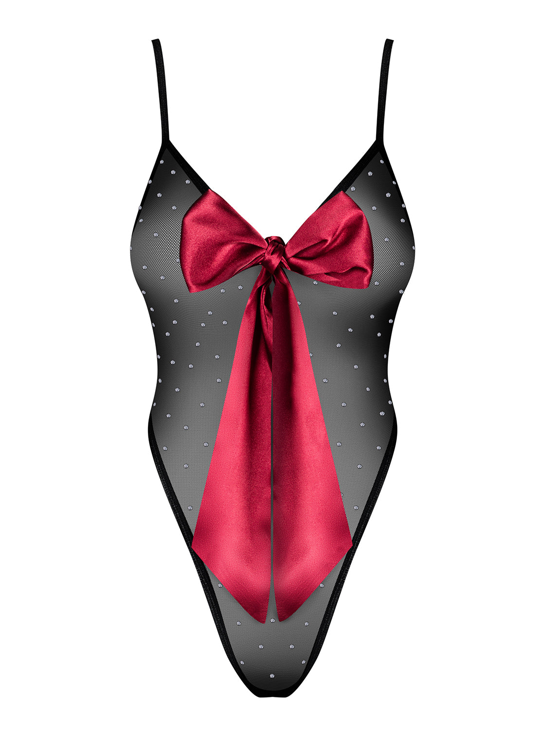 Body perizoma sexy con fiocco rosso Obsessive Tienesy