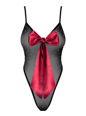 Body perizoma sexy con fiocco rosso Obsessive Tienesy