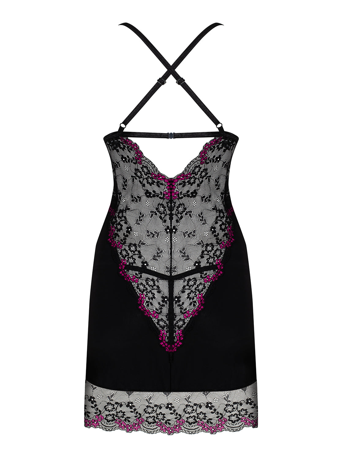 Sottoveste + perizoma Vanessme Obsessive pizzo sexy