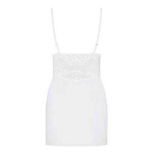 Sexy set sottoveste + perizoma Obsessive 810-che-2 bianco
