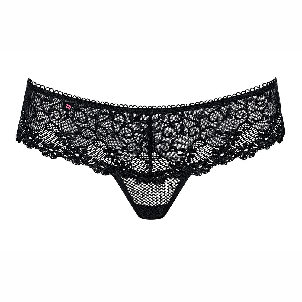 Sexy slip panty Obsessive 821-pan-1 in pizzo nero