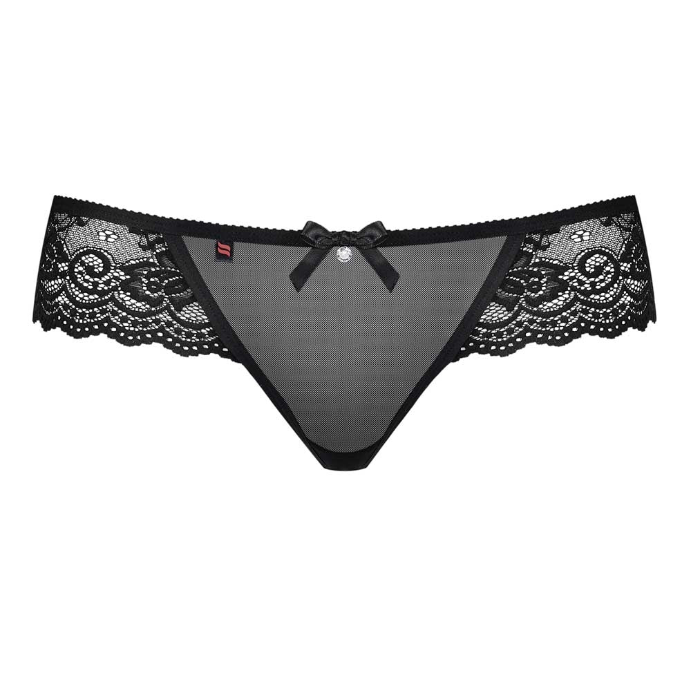 Sexy perizoma Obsessive 854-tho-1 nero con pizzo