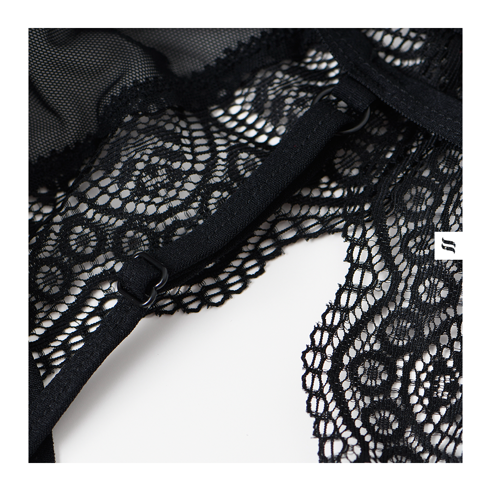 Sexy coordinato reggiseno + perizoma Obsessive 864-set-1 nero