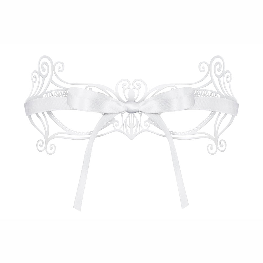 Mascherina elegante sexy giochi erotici Obsessive a703-mask bianco
