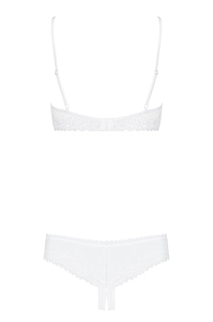 Coordinato bianco aperto sexy Alabastra Obsessive sposa