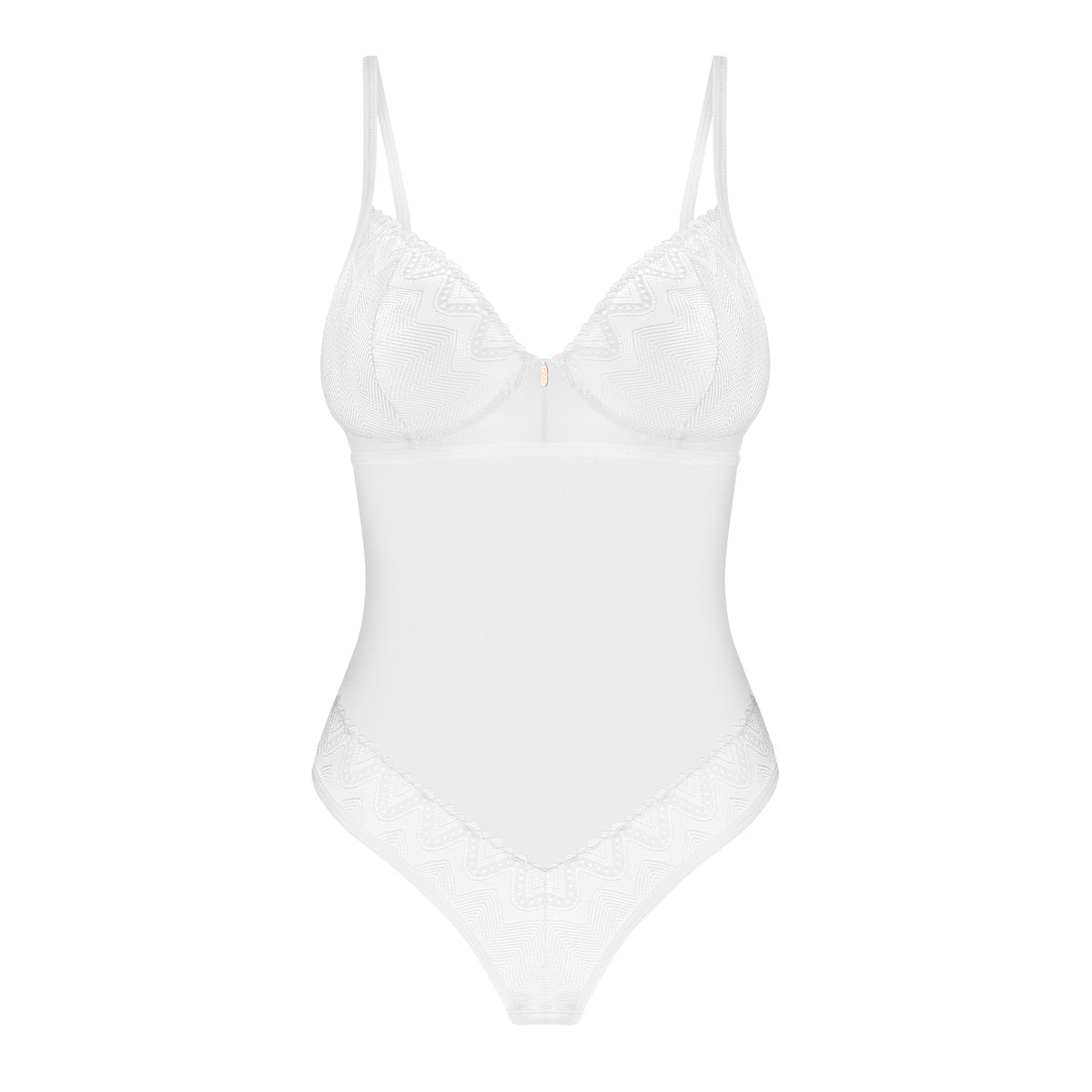Body con ferretto pizzo tulle sexy teddy bianco Obsessive Alissium