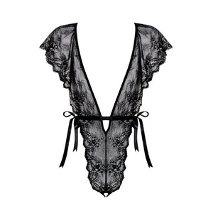Sexy body intimo hot Obsessive merossa teddy pizzo nero