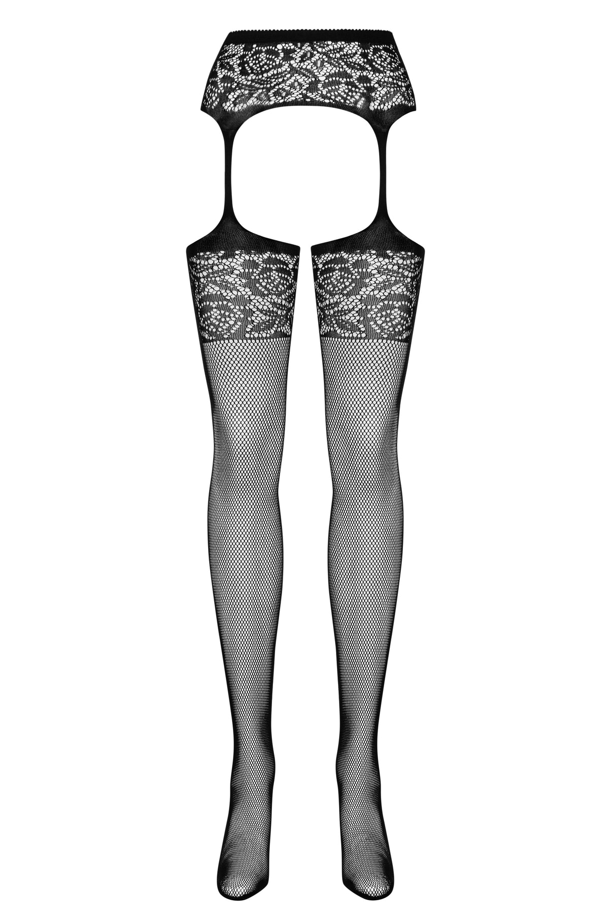 Sexy collant calze e reggicalze Obsessive aperto S500