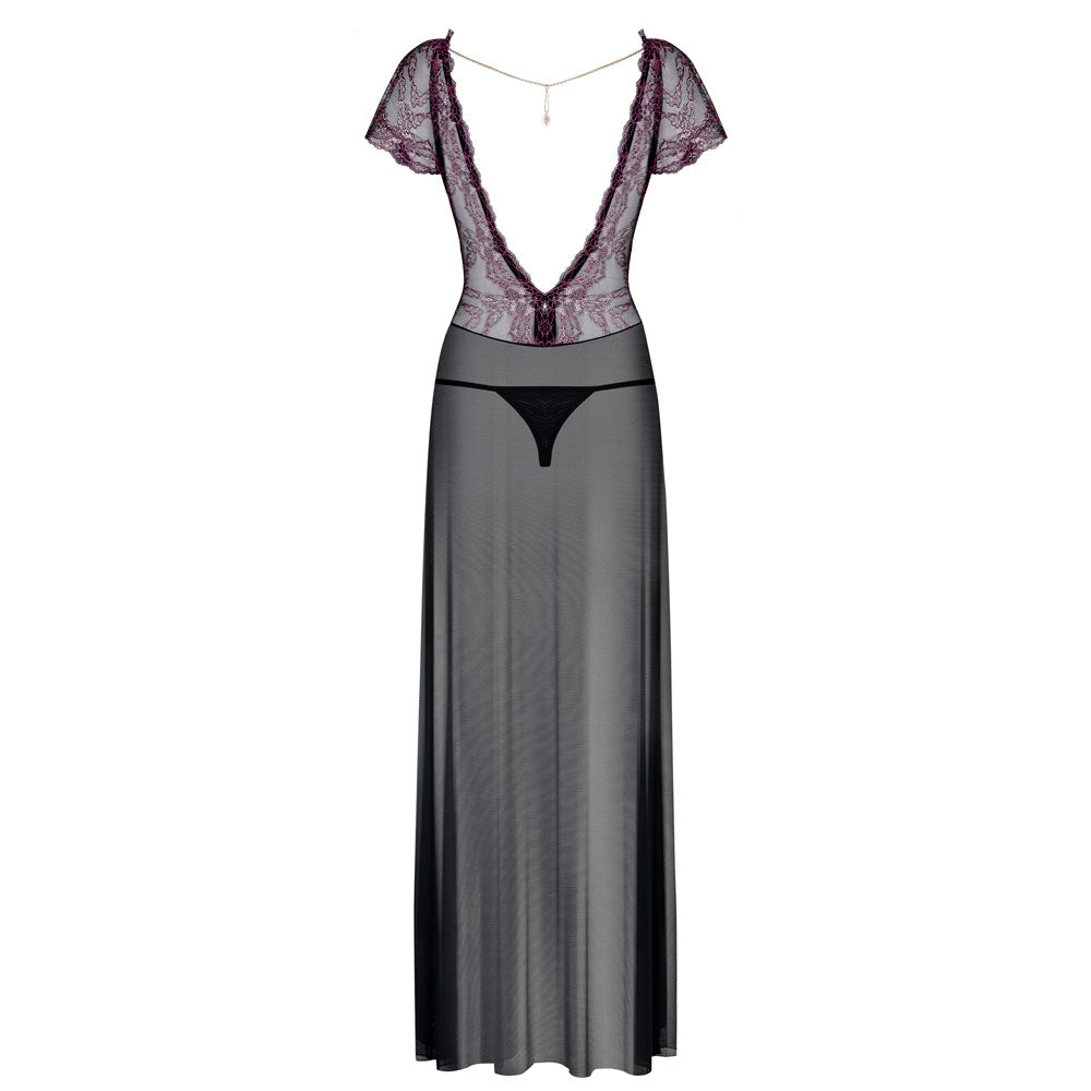 Sexy abito + perizoma Obsessive sedusia gown e thong nero