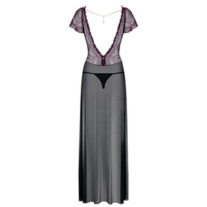 Sexy abito + perizoma Obsessive sedusia gown e thong nero