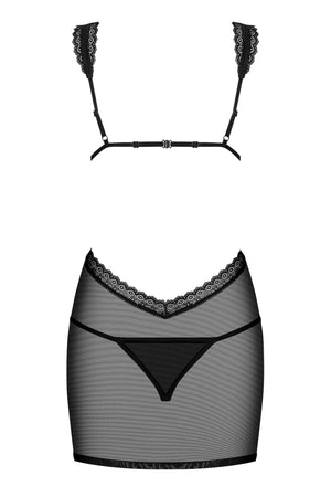 Sexy completino sottoveste + perizoma hot Obsessive swanita nero