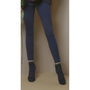 Leggins donna Omsa Private micro gessati blu