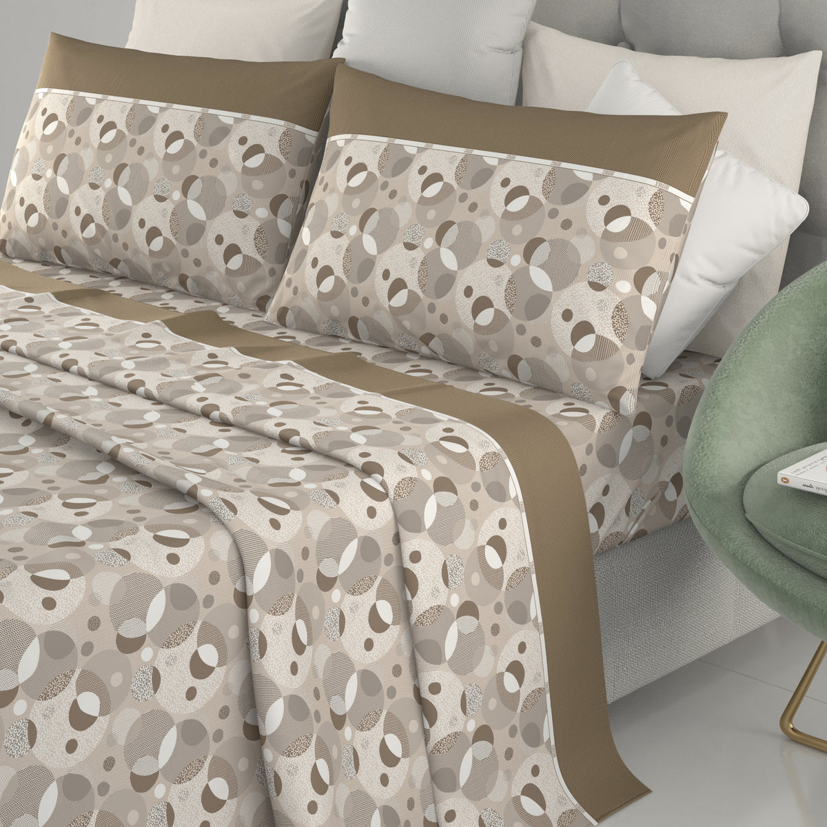 Completo letto Irge cotone fantasia geometrica Opera