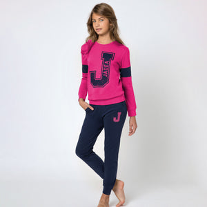 Pigiama bimba ragazza Jadea cotone fucsia P2016