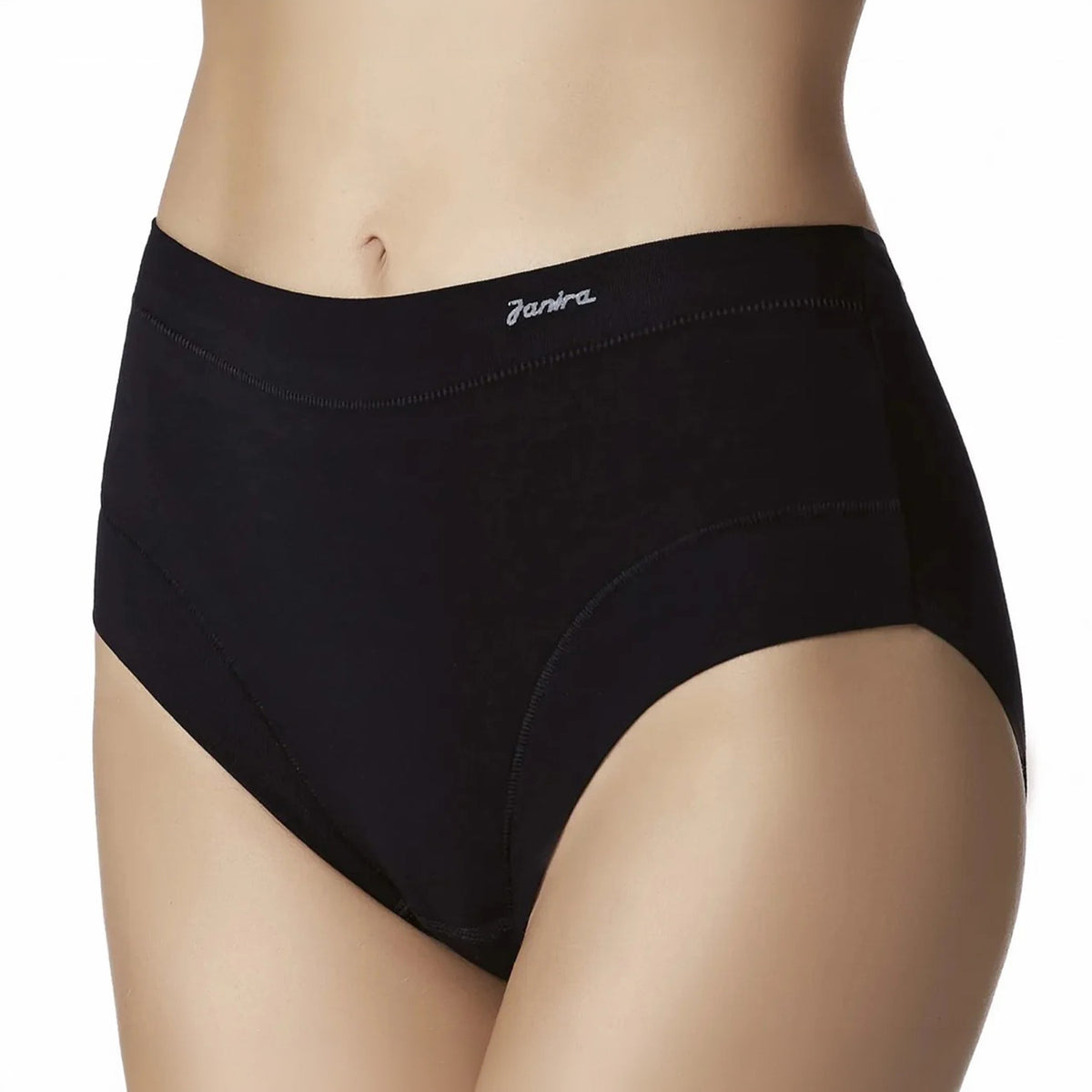 Slip vita alta in cotone con tassello in spugna Janira 1031637 - 2 paia