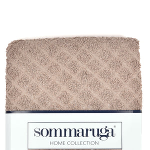 Set asciugamani visto + ospite sommaruga Jacquard 550gsm tortora