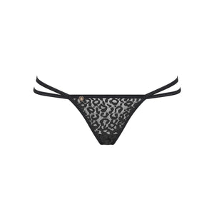Sexy perizoma Obsessive Pantheria thong nero leopardato catene 