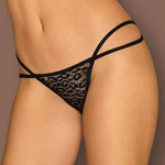 Sexy perizoma Obsessive Pantheria thong nero leopardato catene 