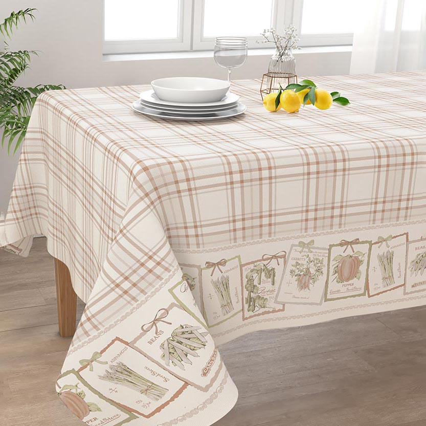 Tovaglia tavola Irge 100% cotone a quadri Alba Pepper