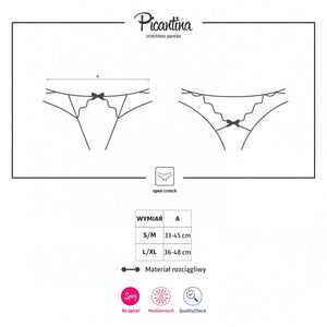 Sexy perizoma Obsessive Picantina Crotchless Thong cavallo aperto