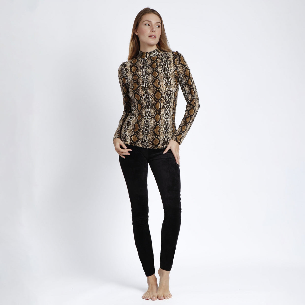 Lupetto sottogiacca pitonato donna animalier Admas 43510